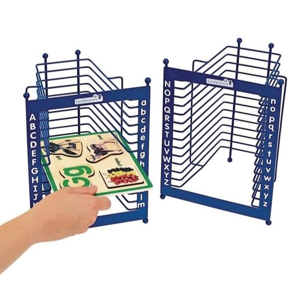 New Alphabet Puzzle Set of 26 with 2 Anti-Slide Puzzle Storage Racks - Picture 2 of 5